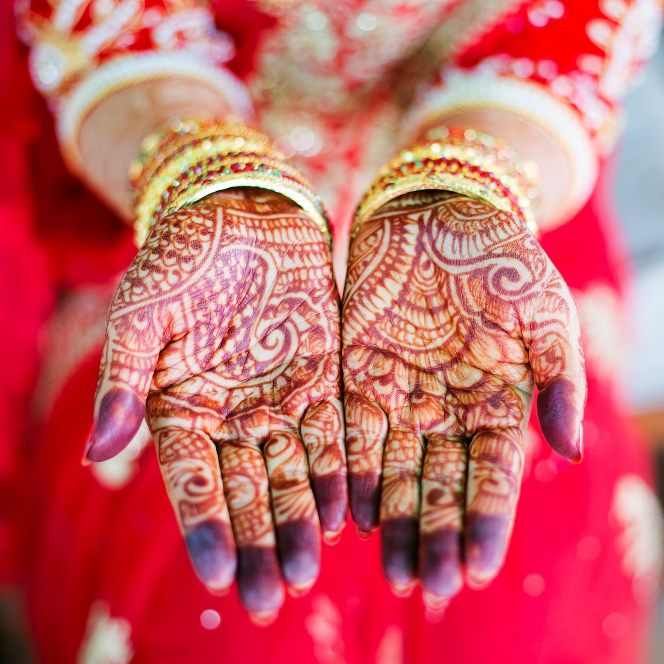 Henna tattooed hands