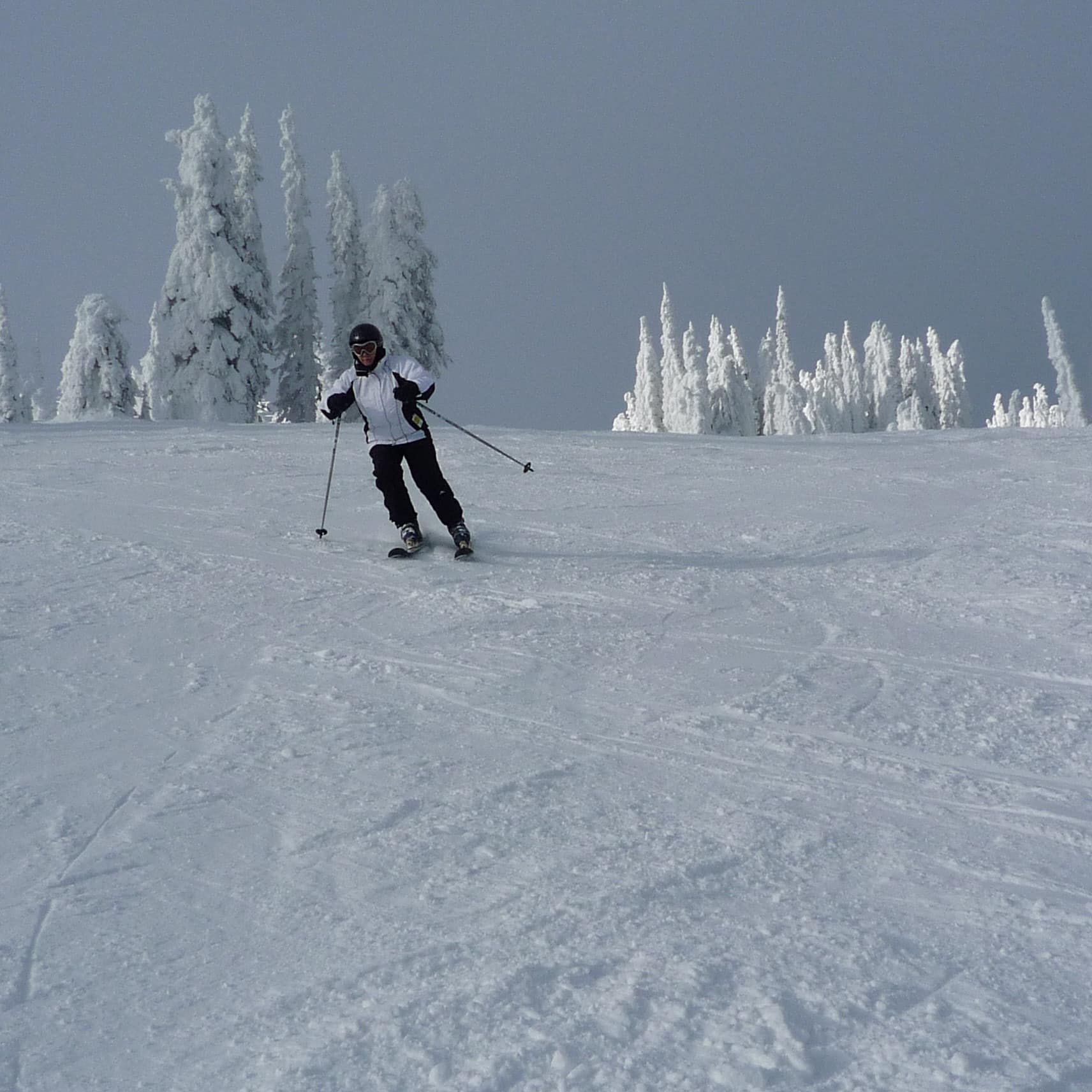 Skier on a slope at the Big White Ski Resort in Kelowna
