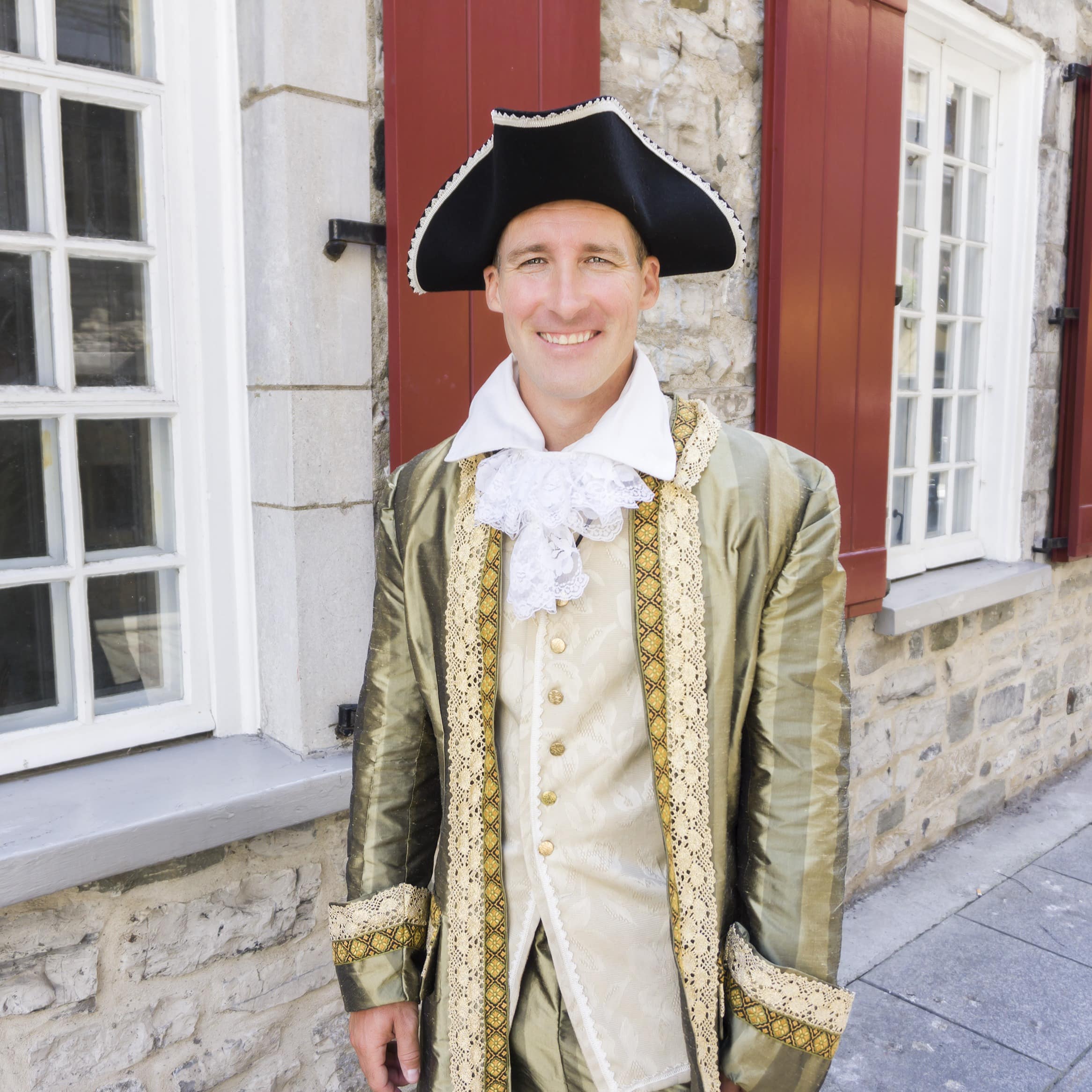 Man dressed in time period costume
