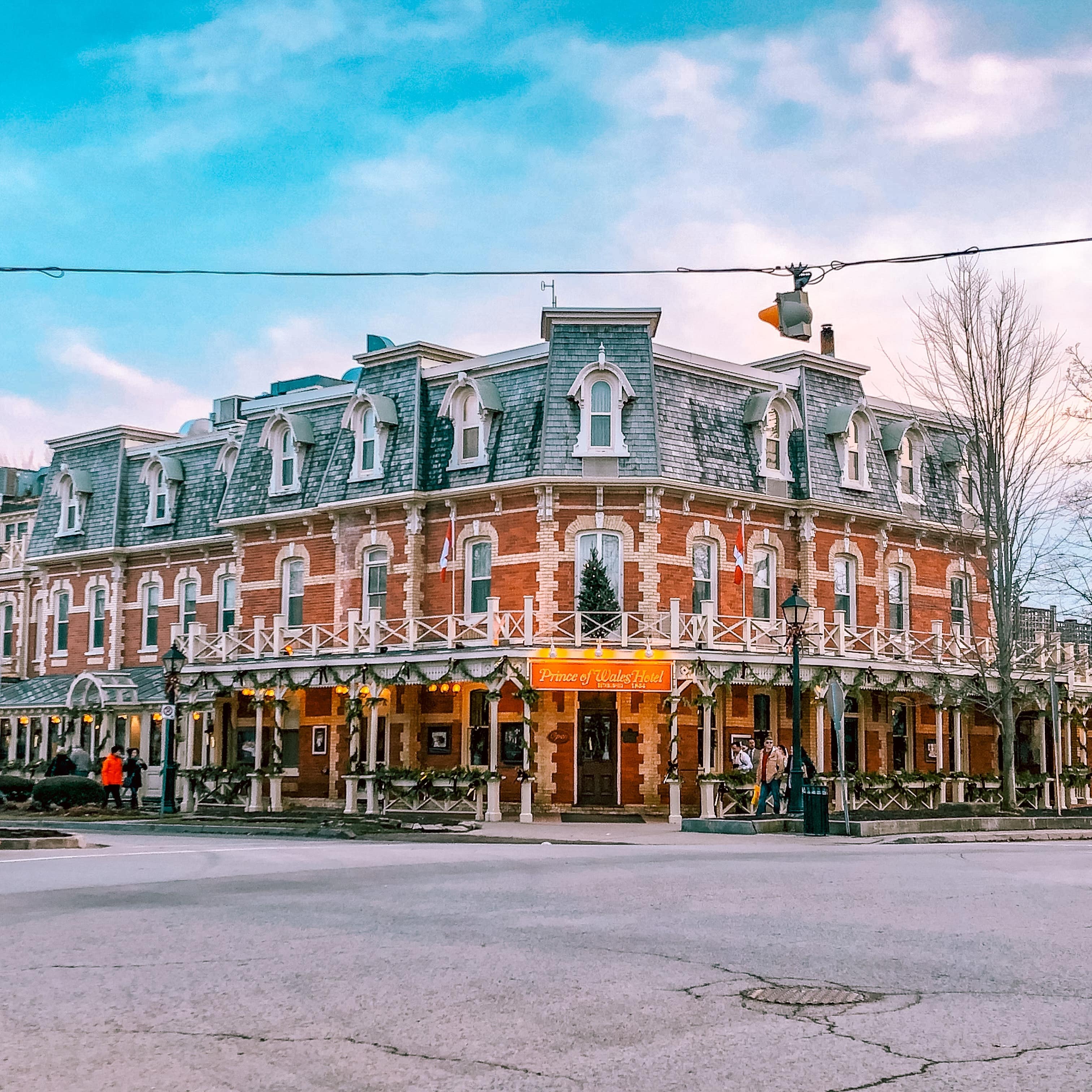 Prince of Wales Hotel in historic Niagara-of-the-Lake in the evening