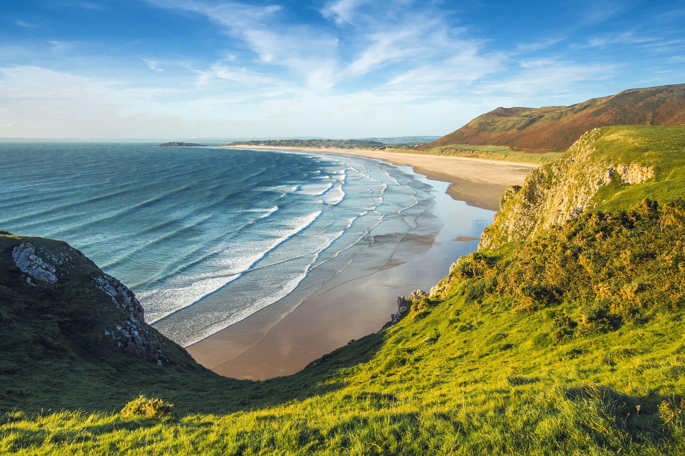 Llangennith Beach at the end of the Gower