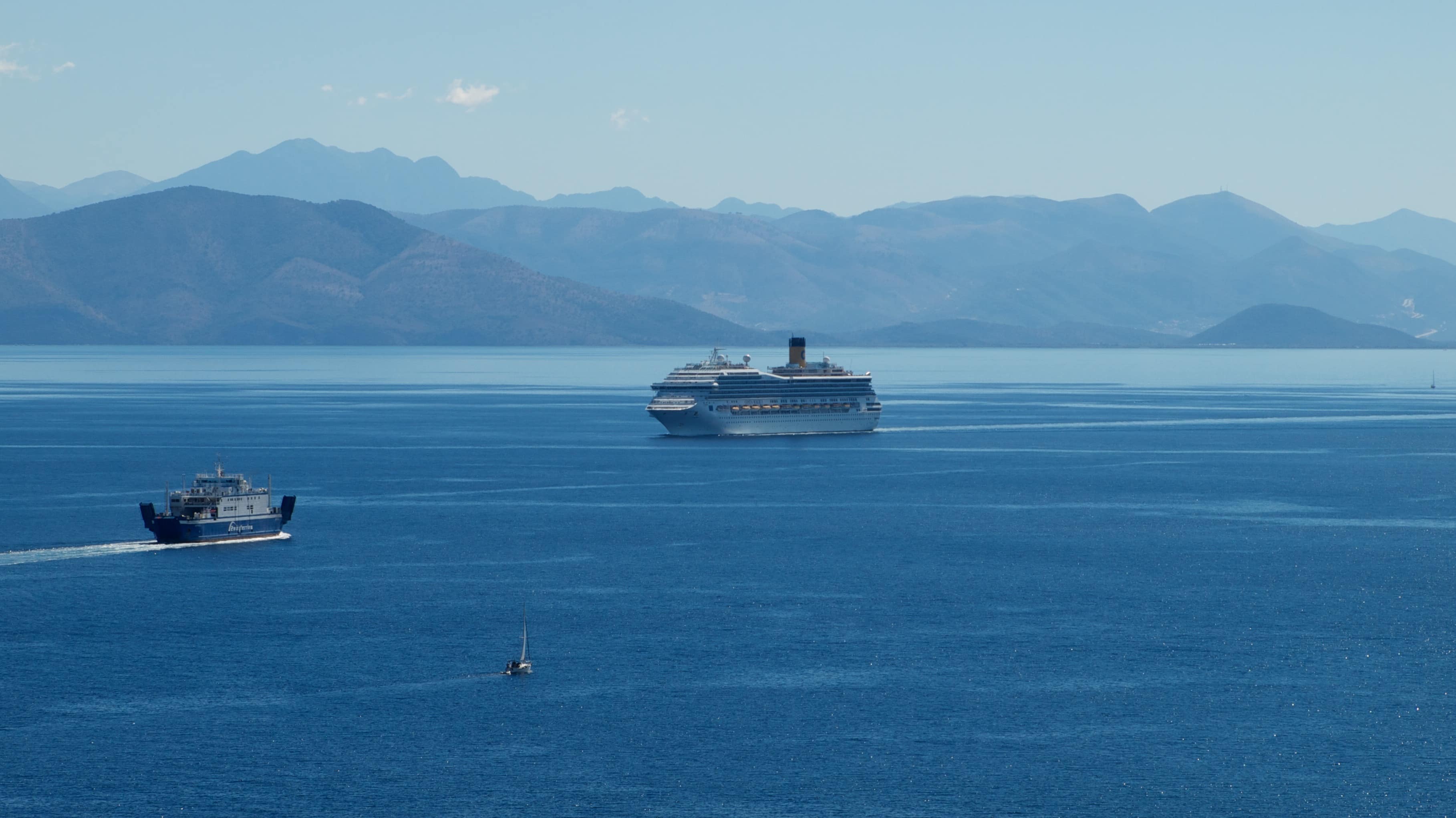 Corfu Town is a regular stop for Mediterranean cruise passengers