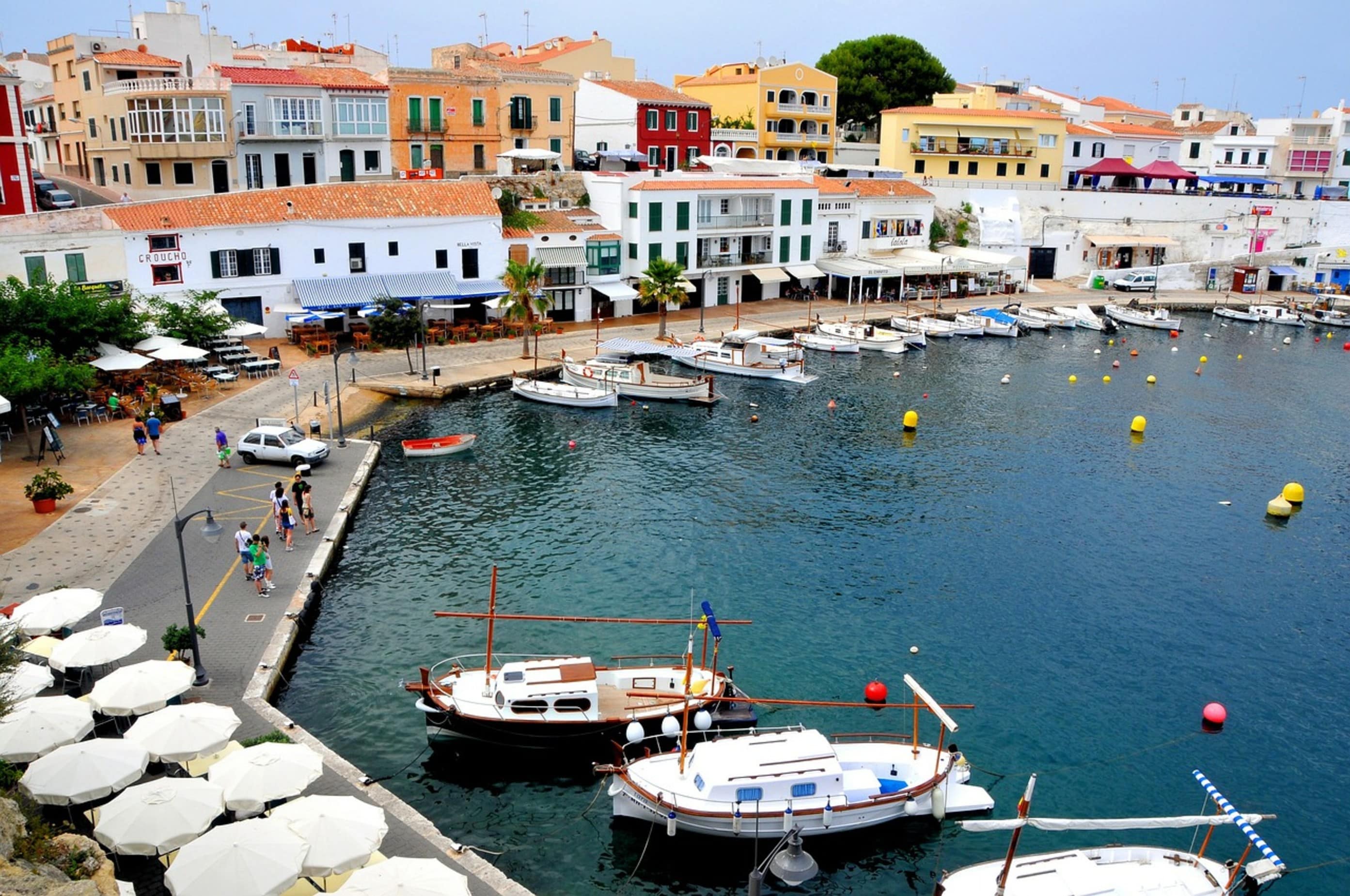 A marina on lively Menorca