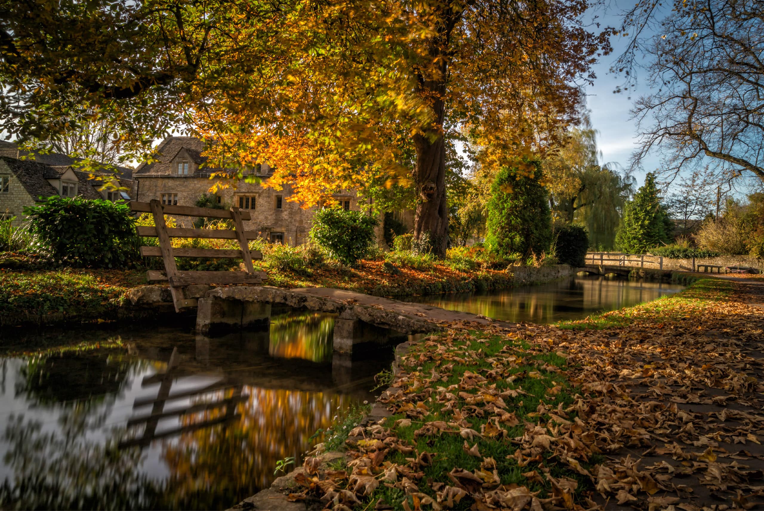 An autumn scene in the Cotswolds