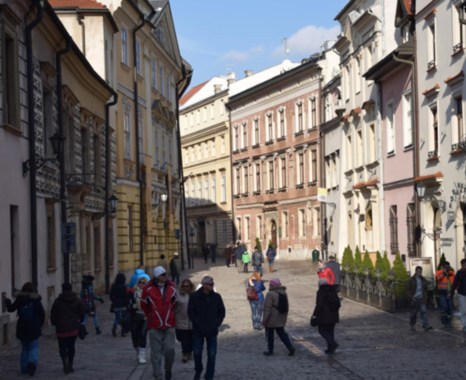 A street scene in Krakow's Old Town