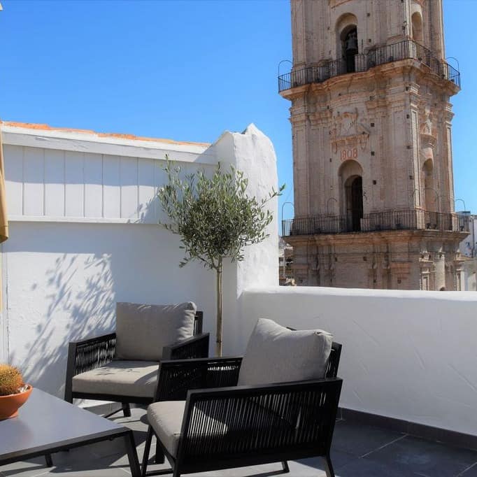 Apartamento con terraza con vistas a la catedral de Málaga