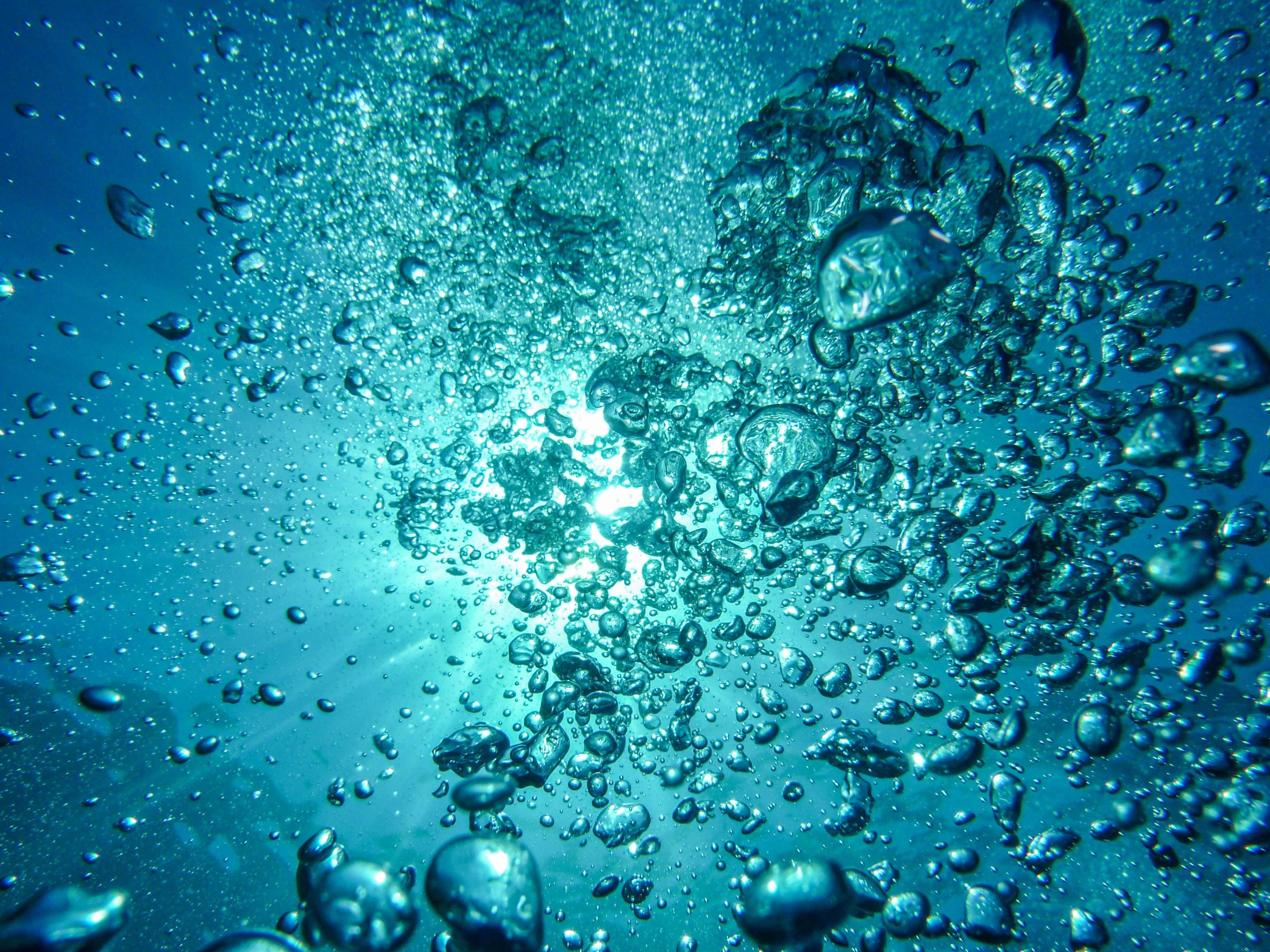 Stock image - Close up of blue water ocean sea bubbles spa swimming pool - Image from Pixabay