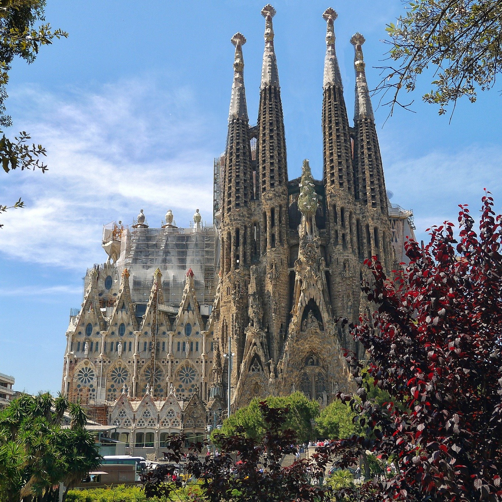 Uitzicht over de Sagrada Família die nog immer in bouw is