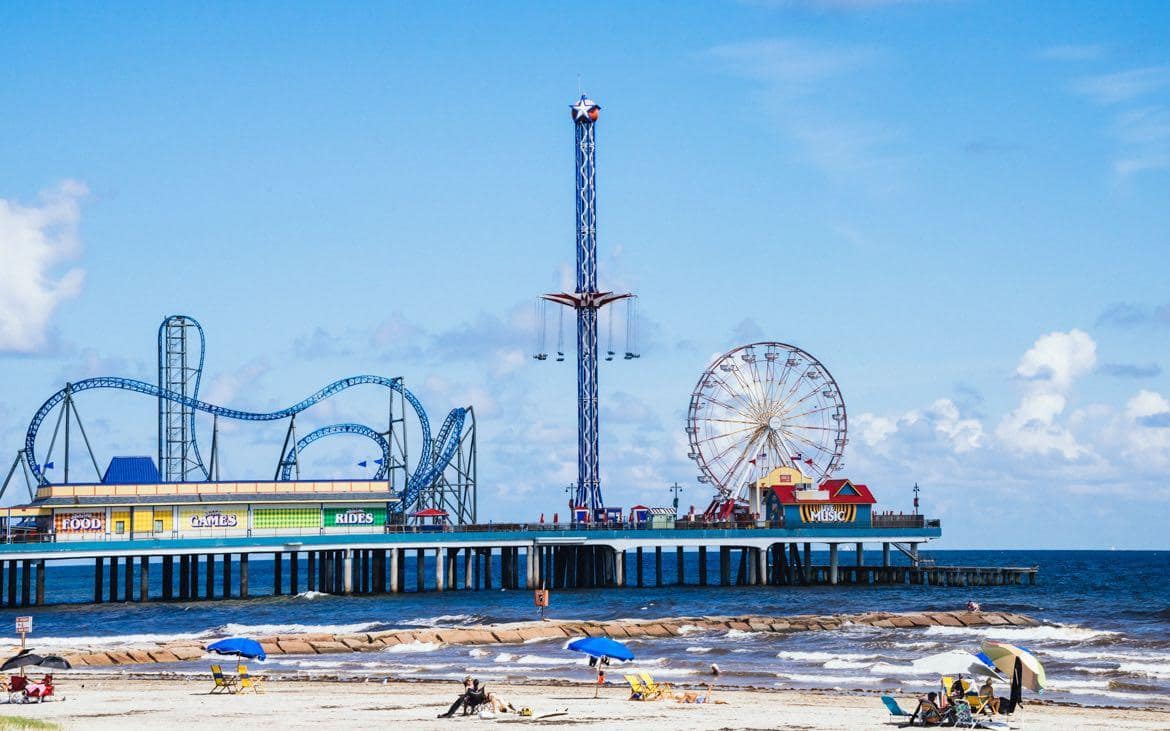 historic Pleasure Pier Galveston TX