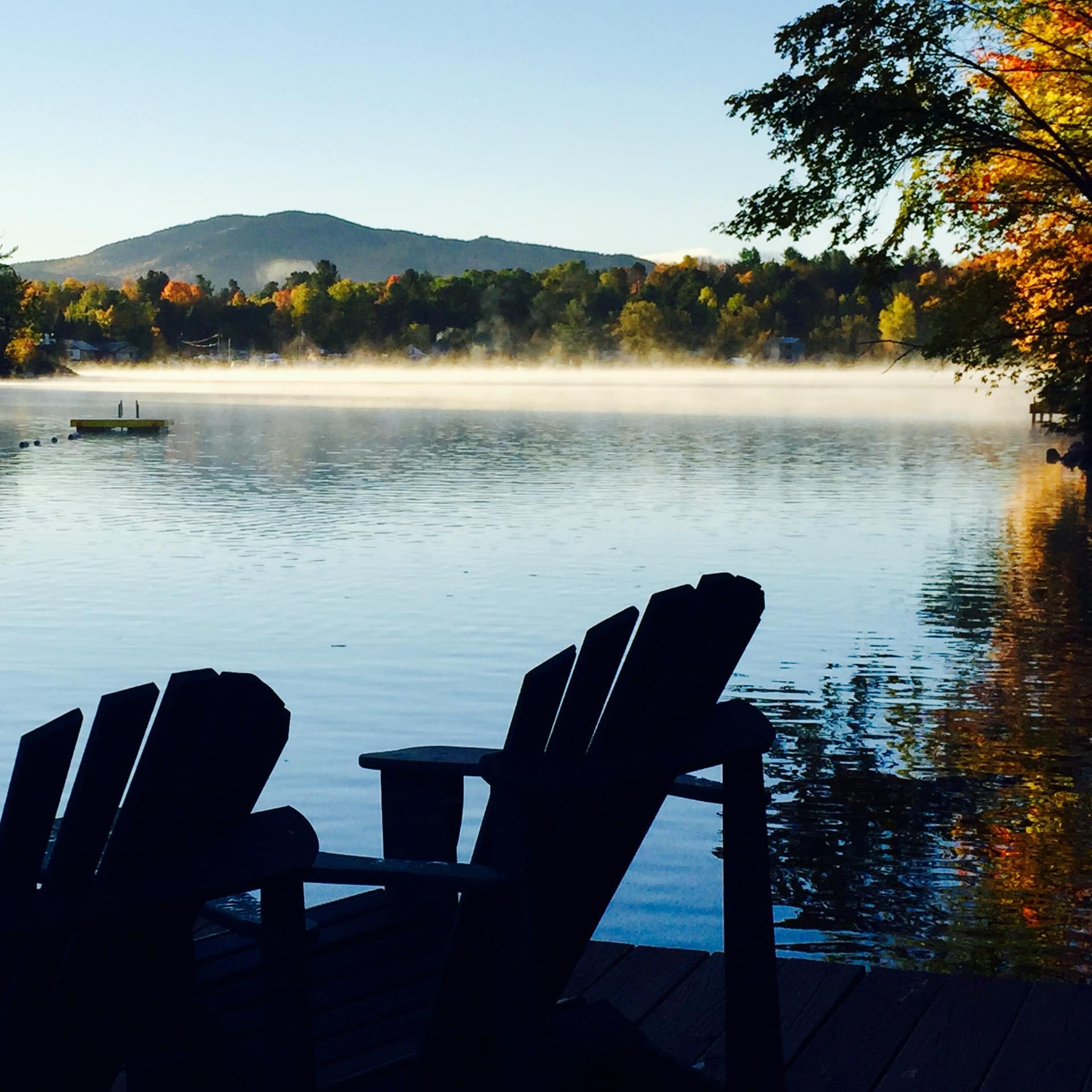 The brilliant colors of fall in the Adirondack Mountains