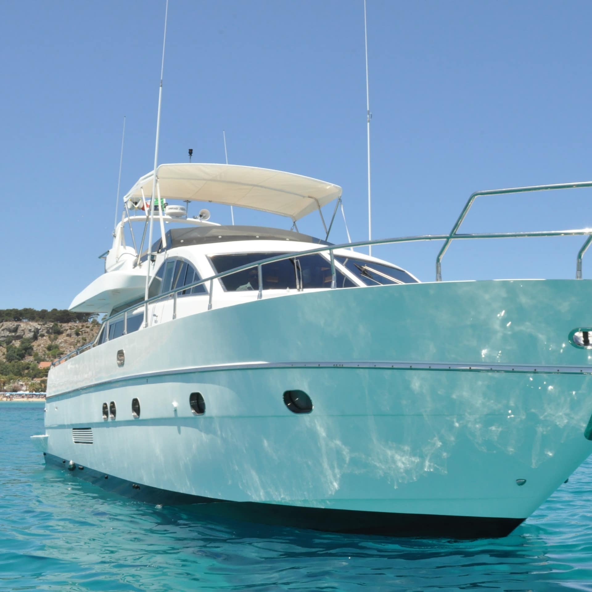 A luxury yacht charter in Italy