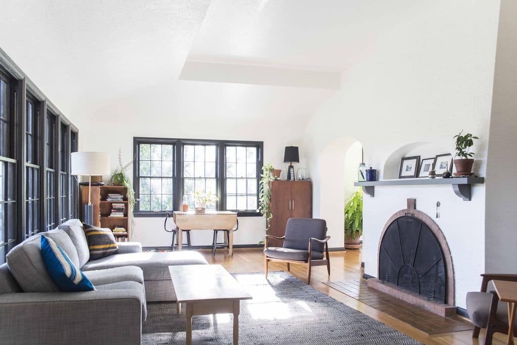 This is the living space of a historical vacation home in Portland, Oregon.