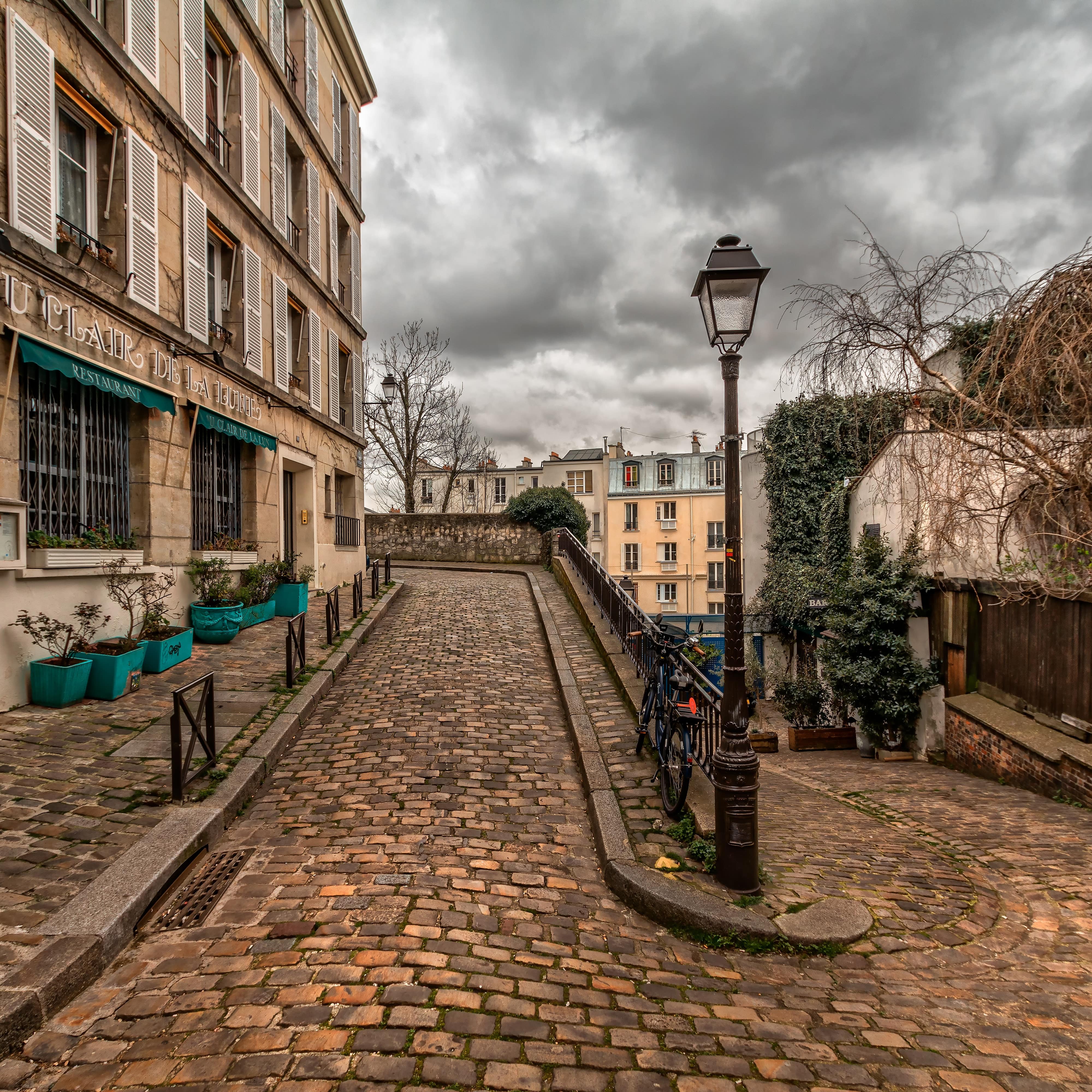 A winding street in Montmartre