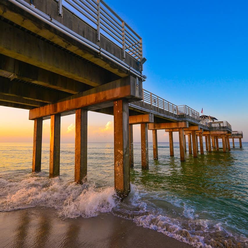 A pier along the Gulf Coast of Alabama