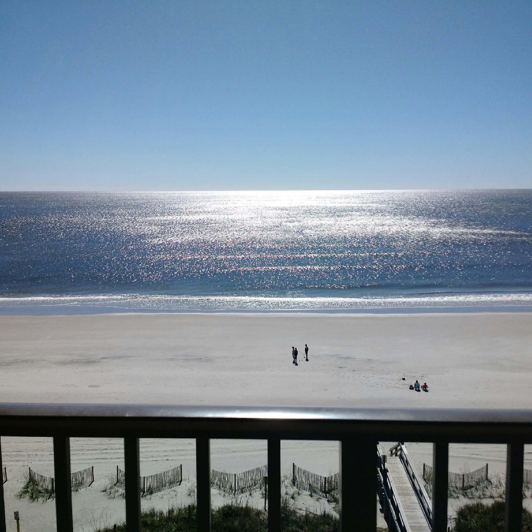 The view of the Atlantic Ocean from the balcony of a North Myrtle Beach condo