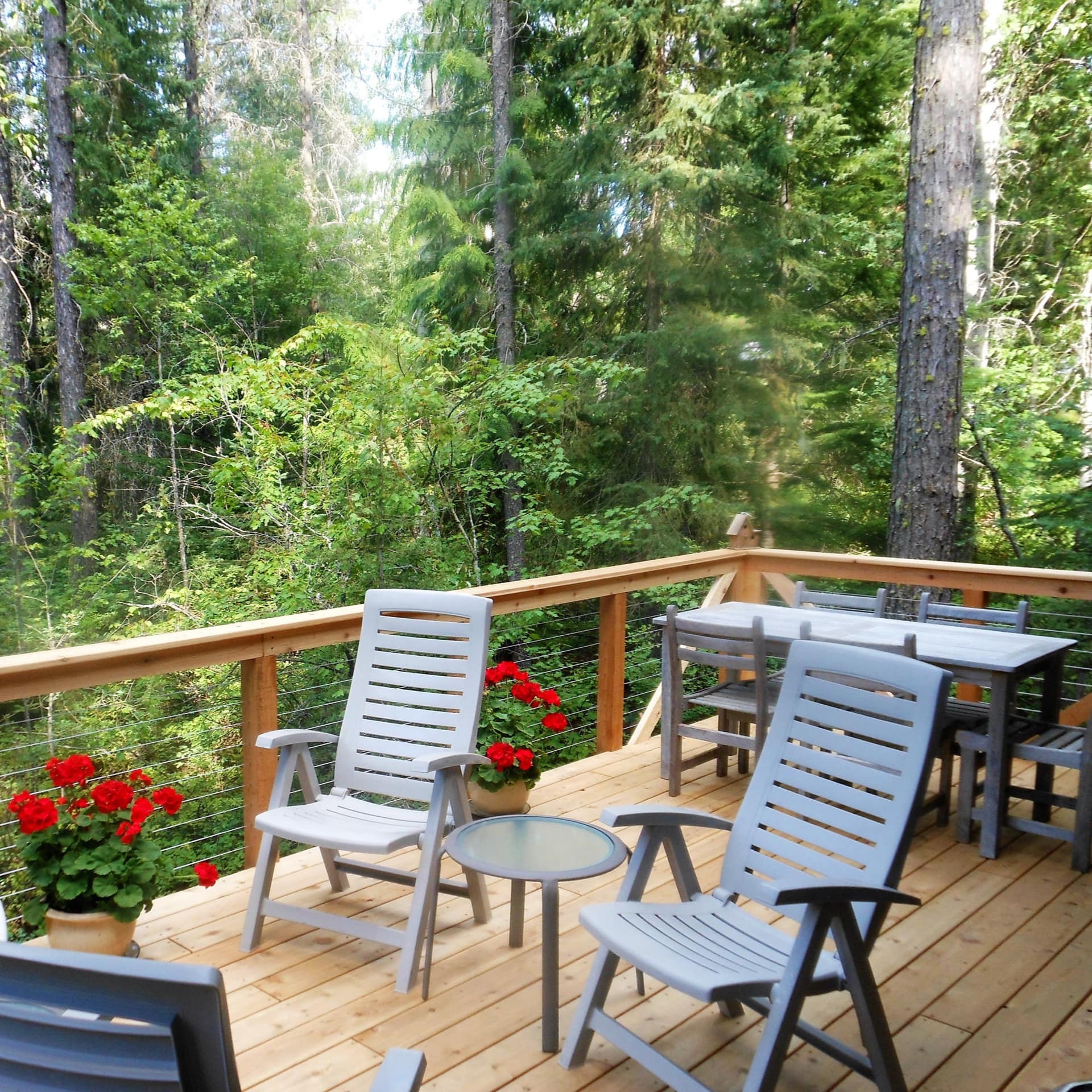 A fully furnished rental in Apgar with raised courtyard