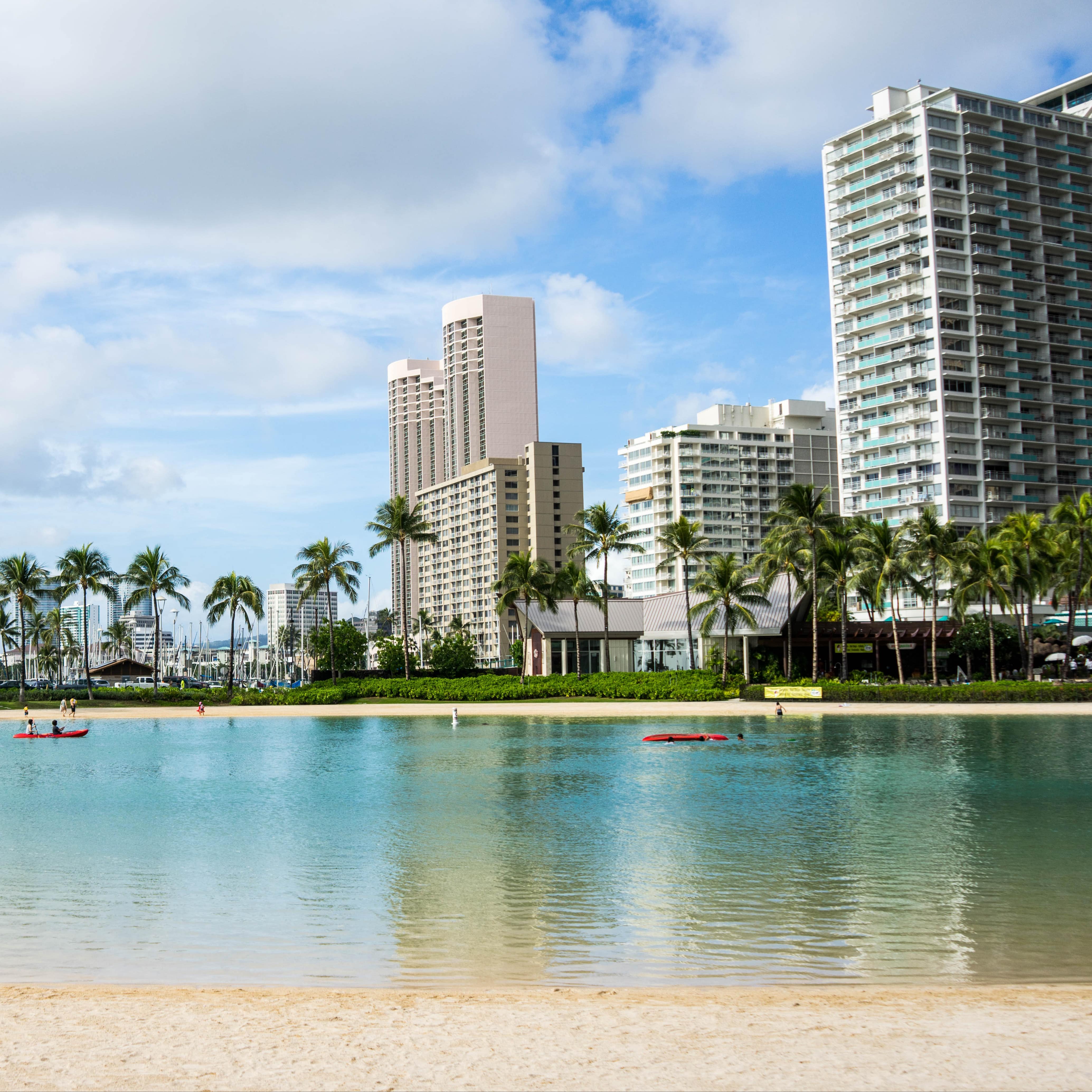Waikiki Beach on the island of Oahu