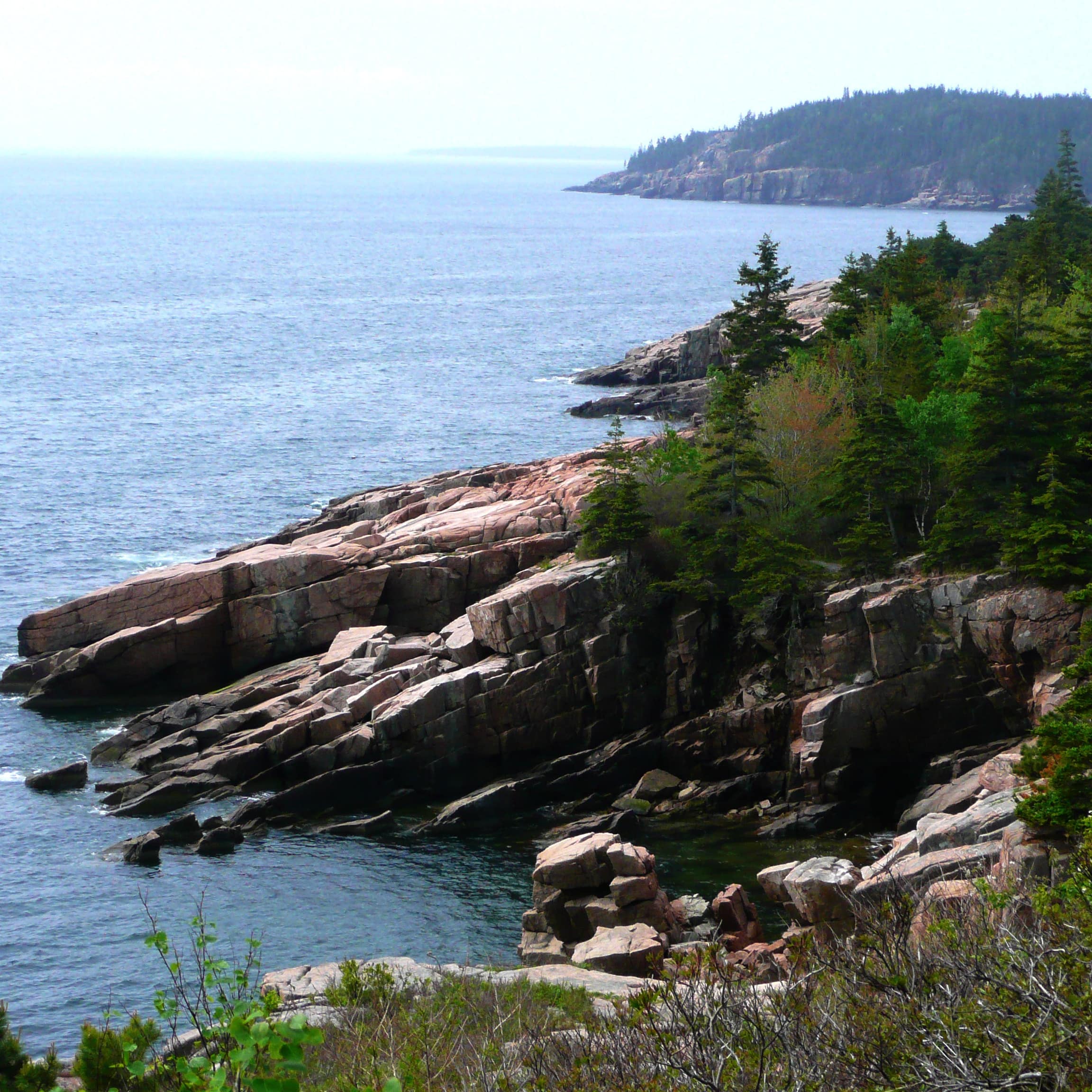 The rugged coastline of Maine