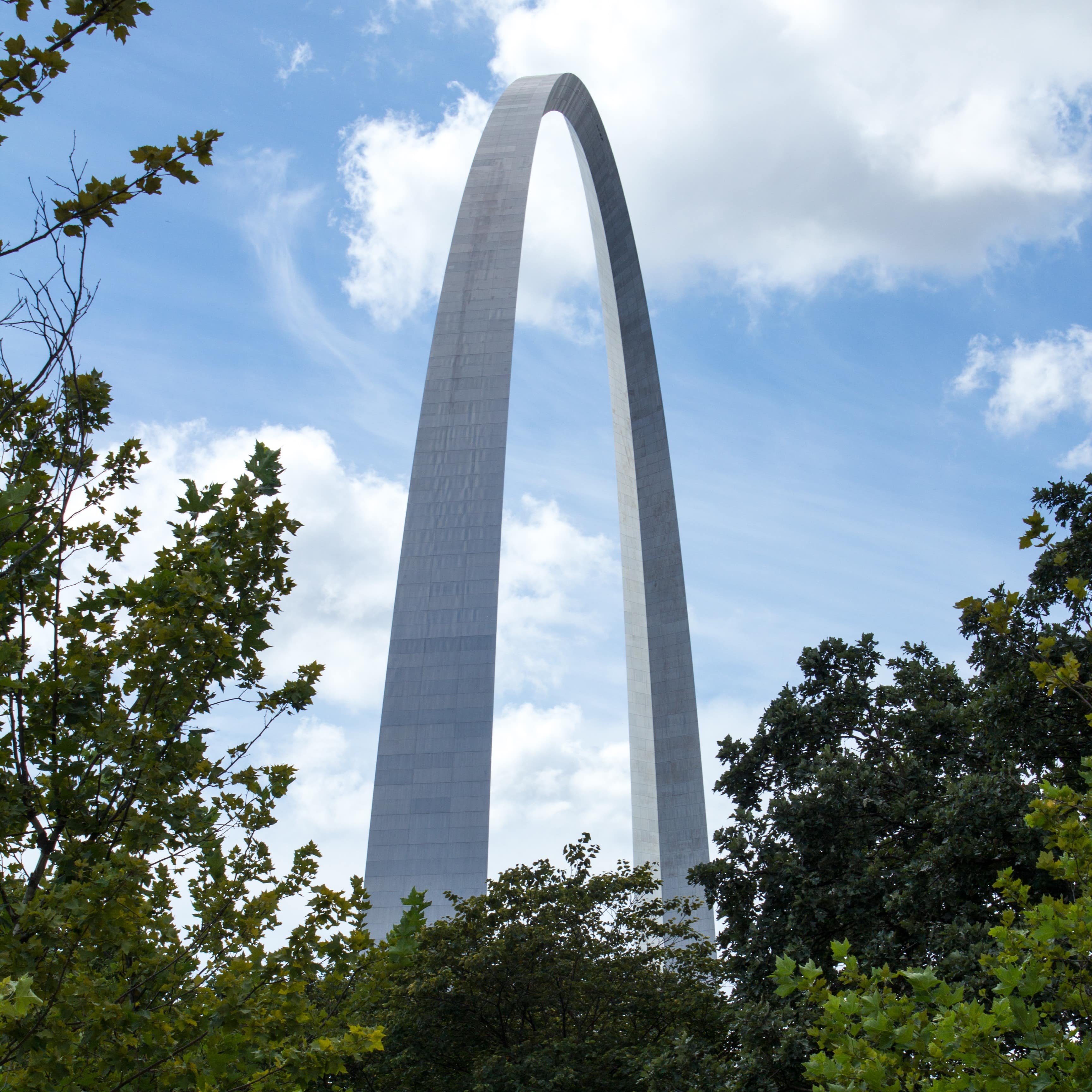 The Gateway Arch in St. Louis, MO serves as a welcome to the Midwest.